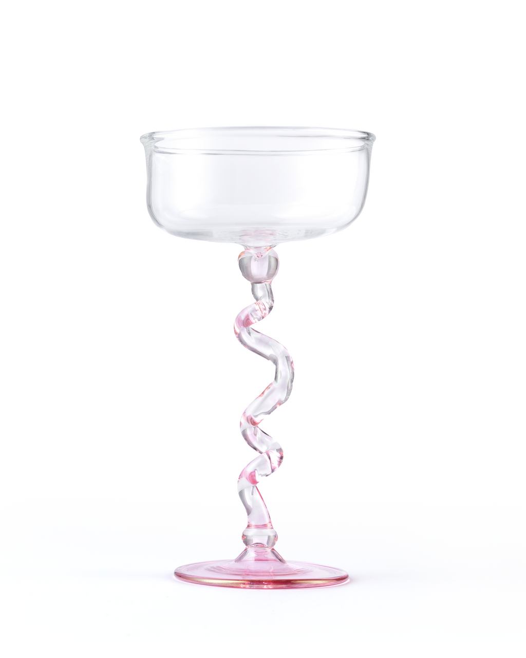 Pink Swirl Tall Glass Set of 2