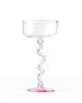 Pink Swirl Tall Glass Set of 2