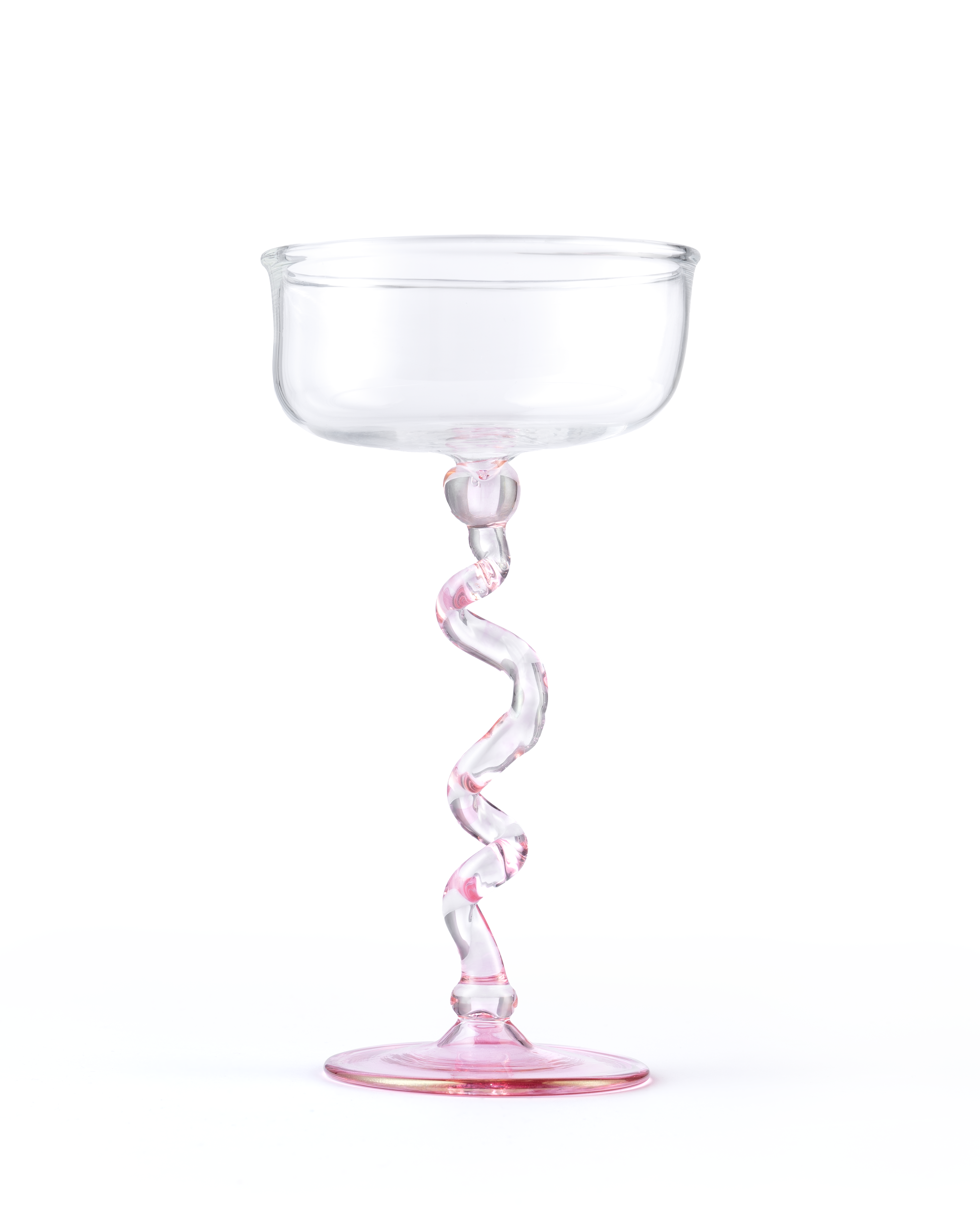Pink Swirl Tall Glass Set of 2